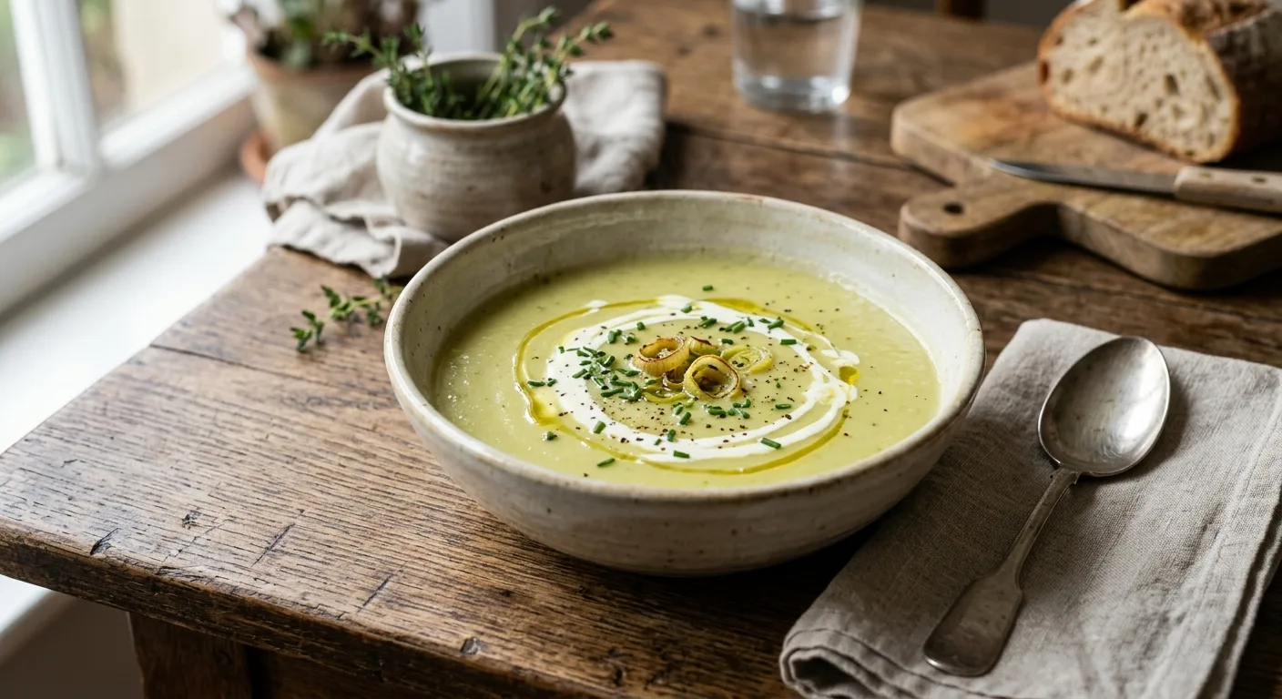 Velouté de poireaux et pommes de terre