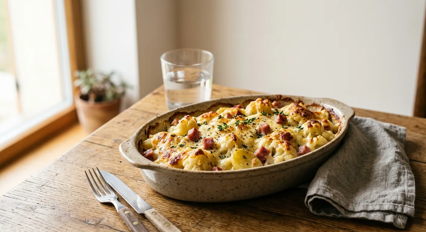 Gratin de chou-fleur et pommes de terre au comté