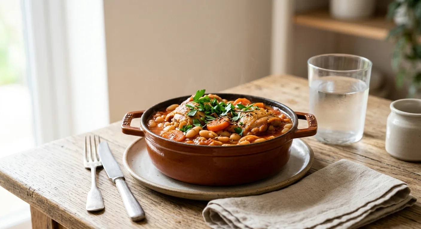 Cassoulet léger au poulet et haricots blancs