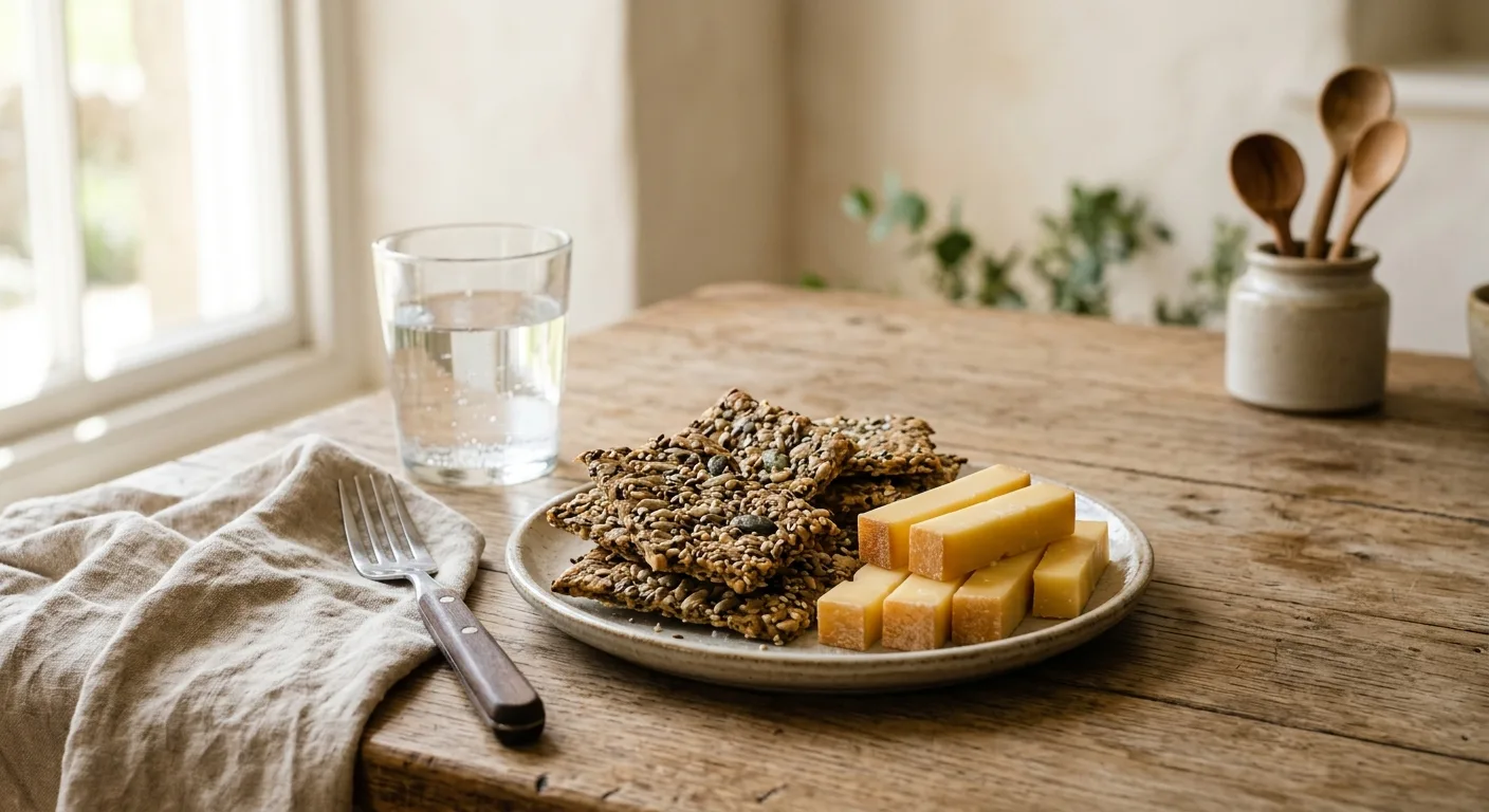 Crackers aux graines et bâtonnets de comté