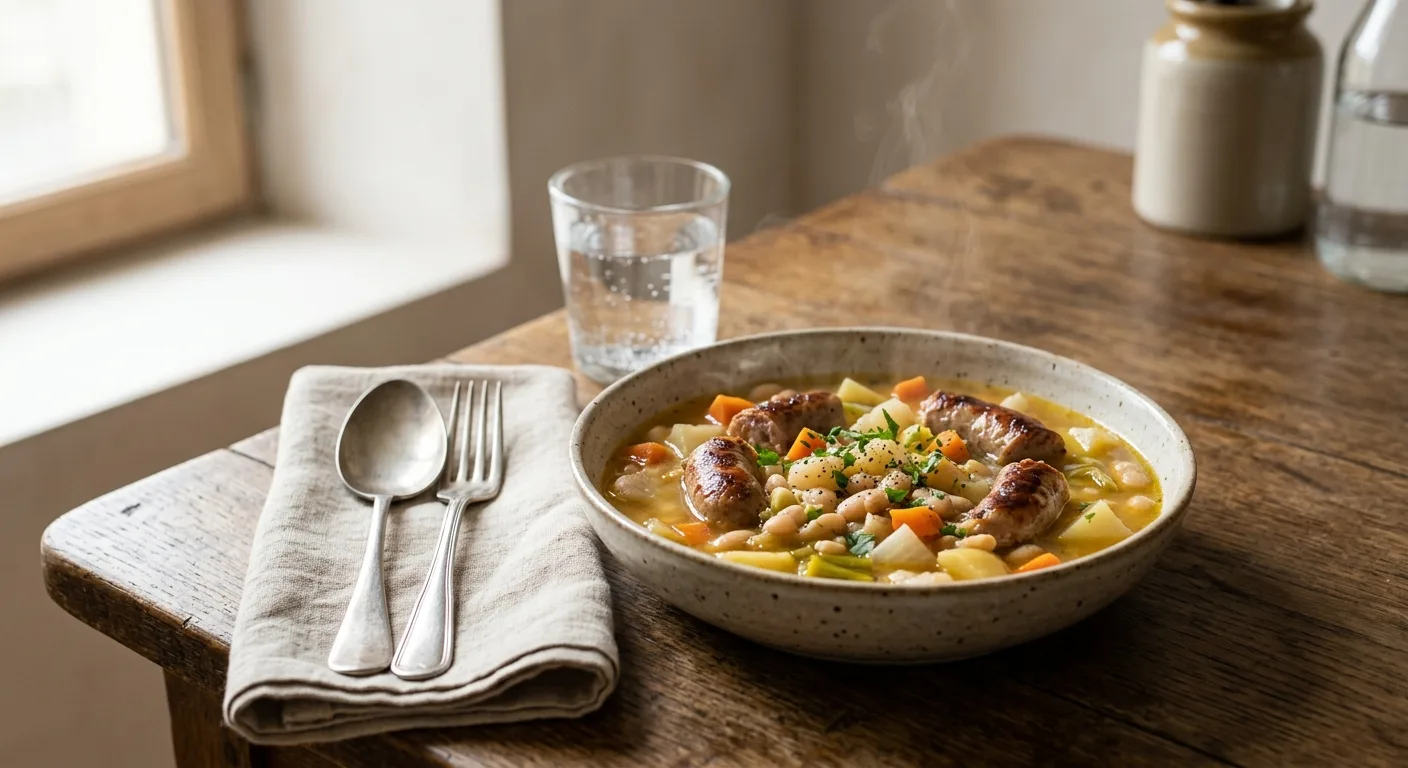 Potée d'hiver aux haricots blancs et chipolatas de volaille