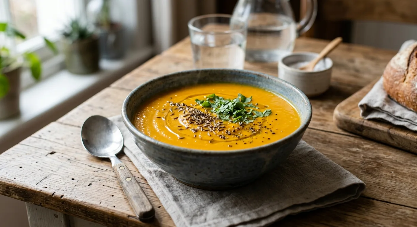Soupe de carottes au cumin et à l'orange