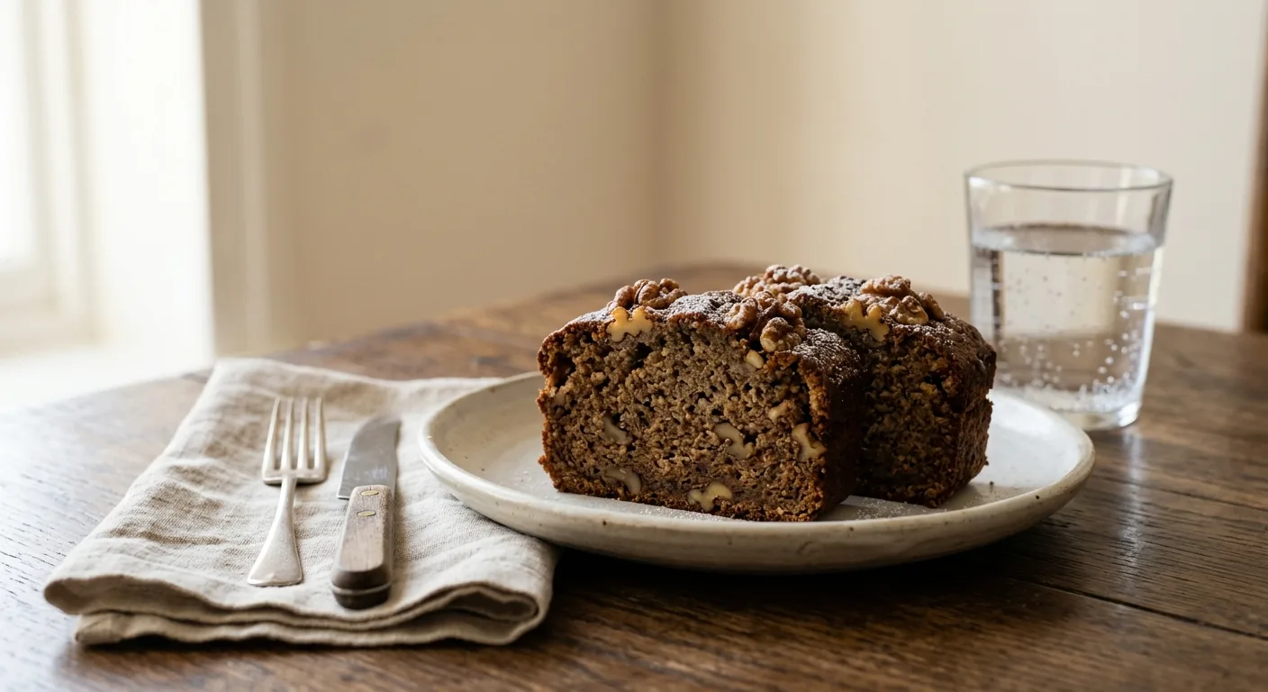 Cake végétalien à la banane et aux noix